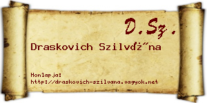 Draskovich Szilvána névjegykártya